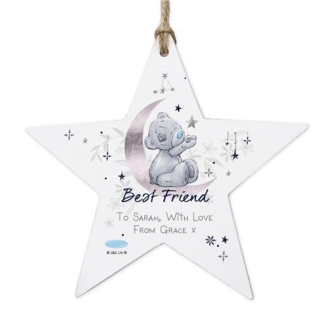 Personalised Moon & Stars Me to You Wooden Star Decoration £10.99